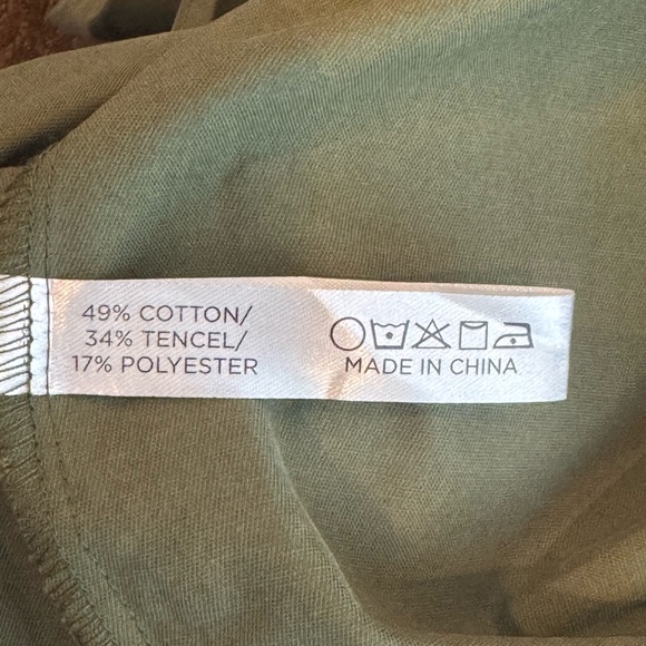 Olive Tory Green Lantern Sleeve Shirt Dress Midi XL NWT Tuckernuck - Picture 12 of 12